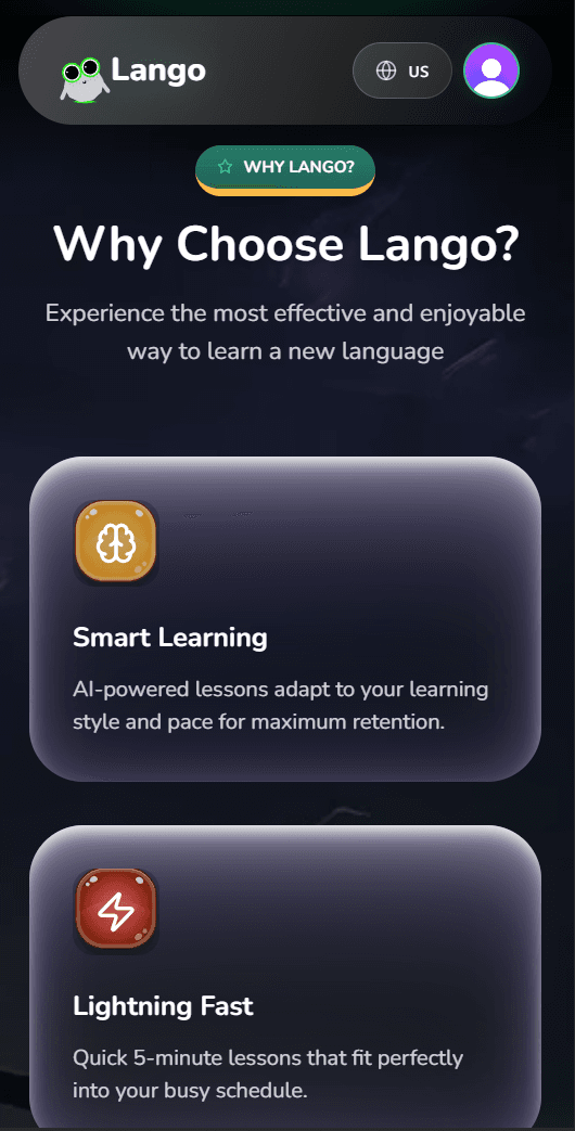 Lango App Screen